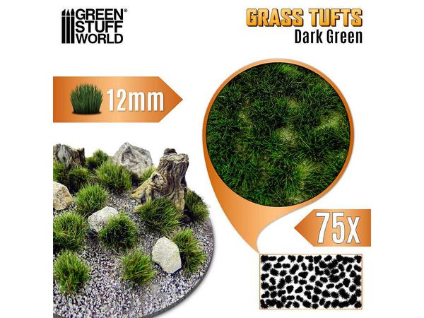 草むら 12 mm - ダークグリーン