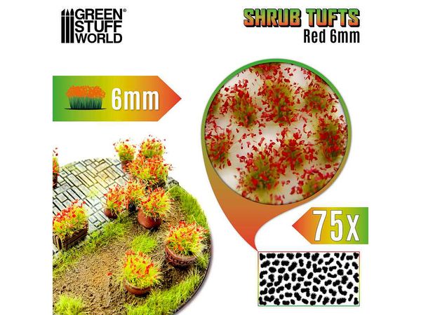 草むら 6 mm - レッド