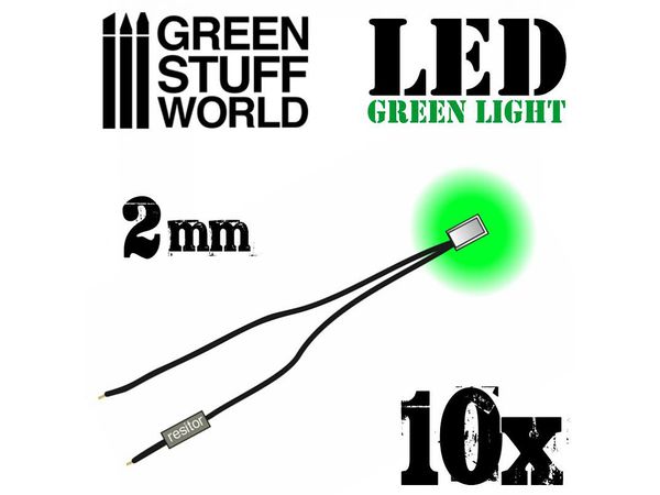 2mm LEDライト グリーン
