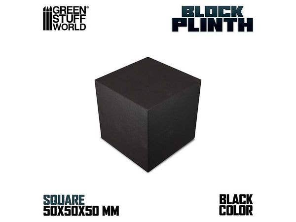 正四角柱ブロック台座 5x5 cmブラック
