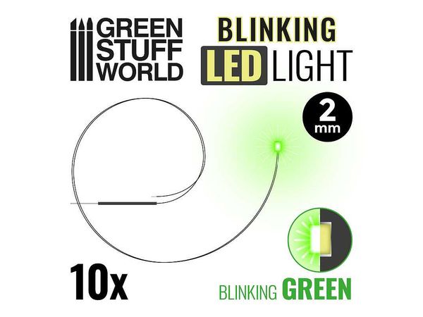 電飾基材 点滅式LED グリーンカラー2mm