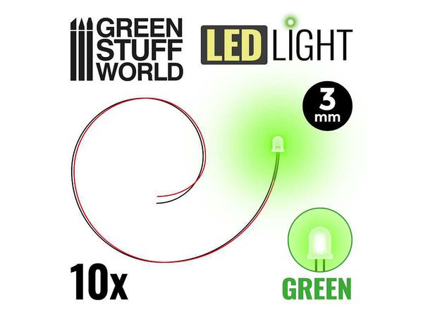 3mm LEDライト グリーン