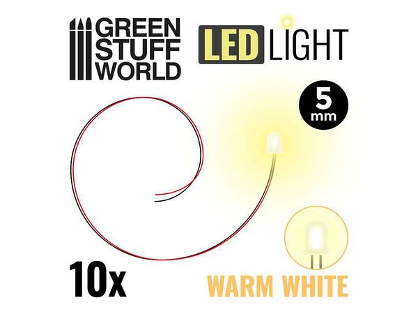 5mm LEDライト 電球色 (ウォームホワイト)