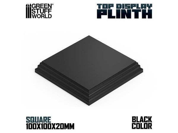 正方形デイスプレイ台座10x10 cmブラック