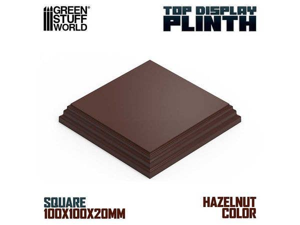 正方形ディスプレイ台座10x10 cm ヘーゼルナッツブラウン