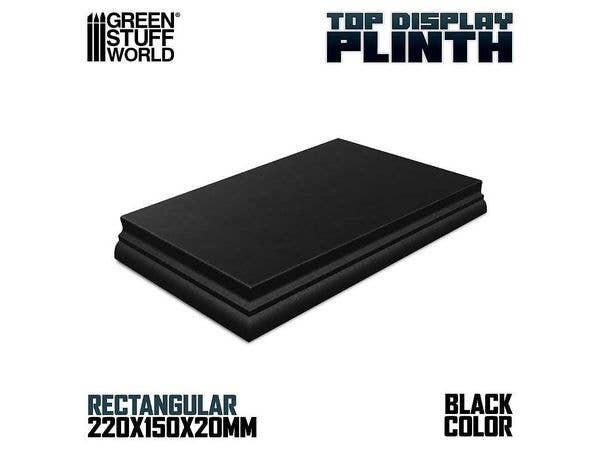 長方形ディスプレイ台座22x15cmブラック
