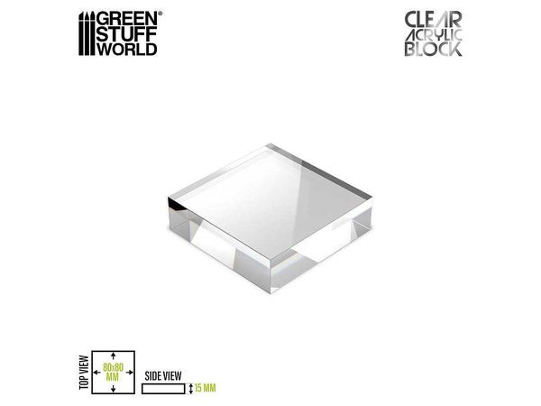 アクリル展示台 80x80x15mm