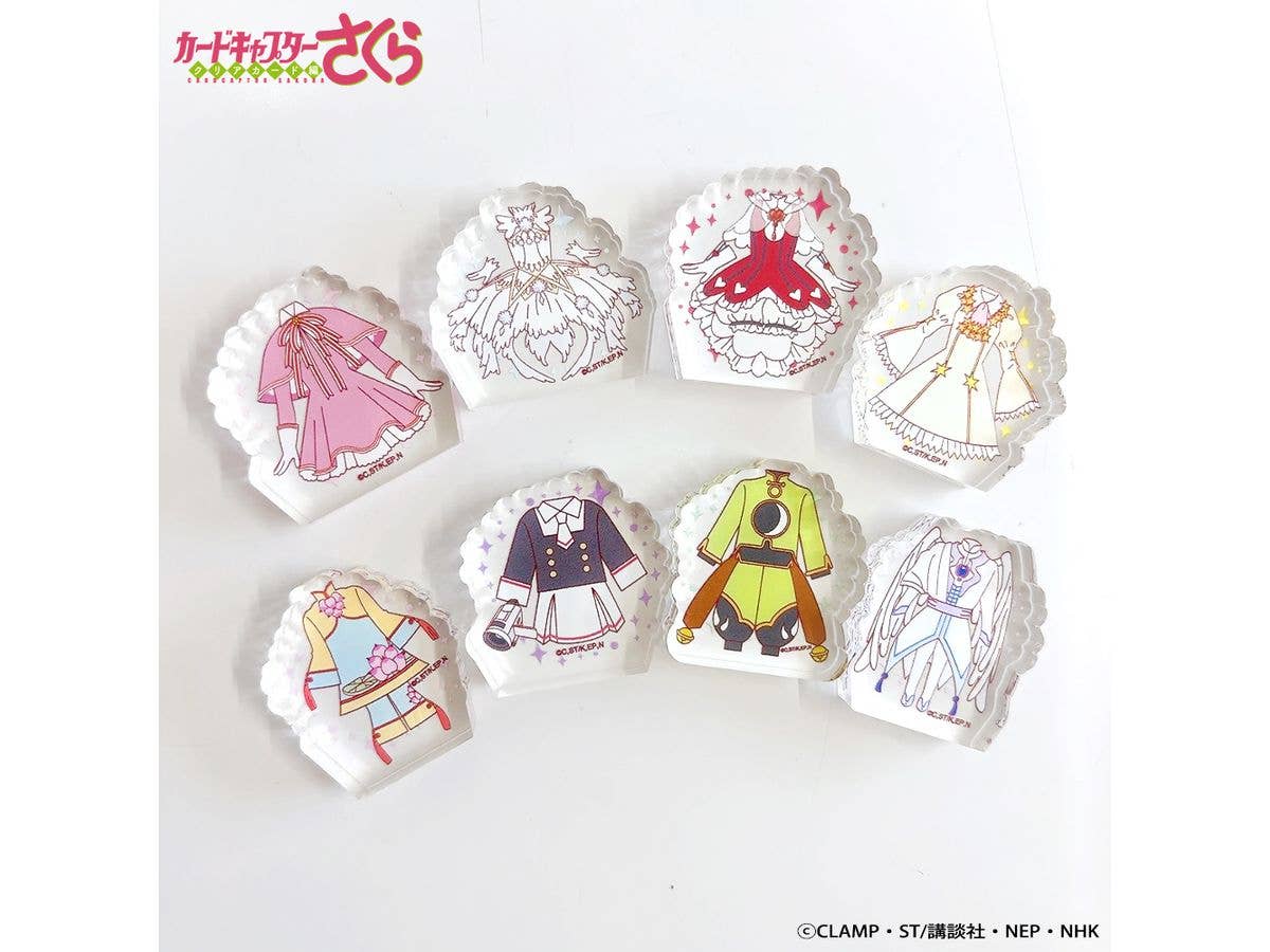 カードキャプターさくら クリアカード編:  1Box 8pcsトレーディングコスチュームアクリルブロック