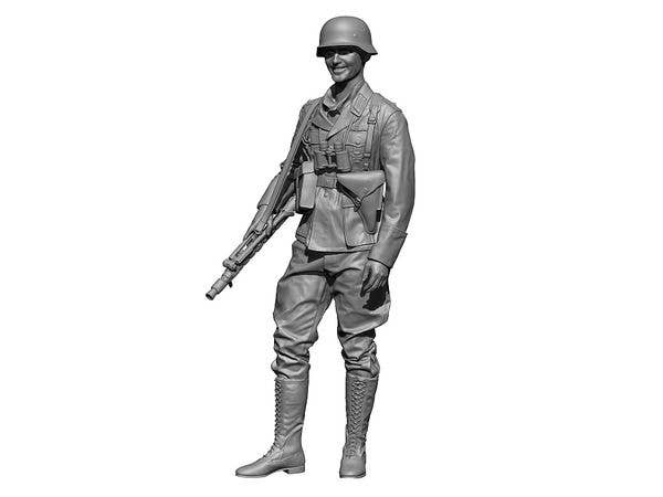 1/16 WWII ドイツ・アフリカ軍団の機関銃手