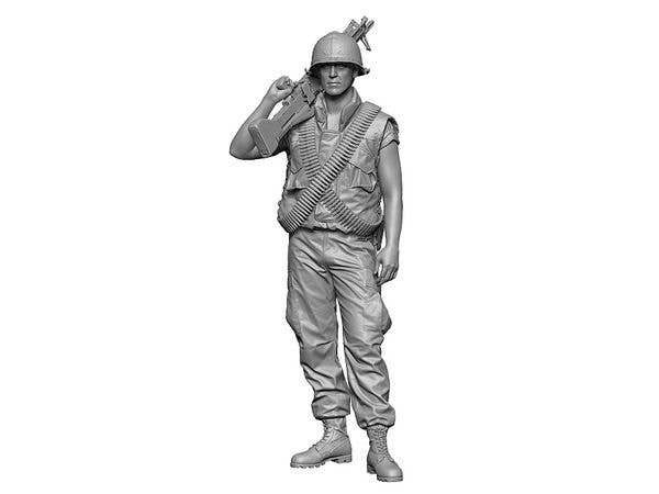 1/16 現用 アメリカ ベトナム戦争のM60機関銃手