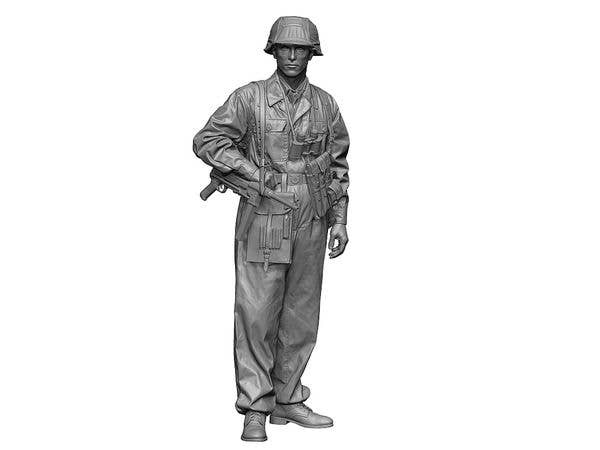1/16 WWII ドイツ 武装親衛隊 MP40を持つ将校 ノルマンディー