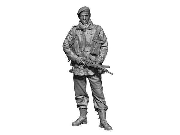 1/16 WWII イギリス ステン短機関銃を持つ空挺部隊兵士