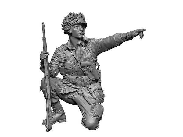 1/16 WWII アメリカ ノルマンディーの空挺部隊員 #5 方向指示