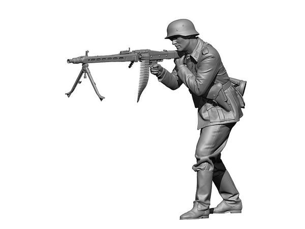 1/24 WWII ドイツ 機関銃手