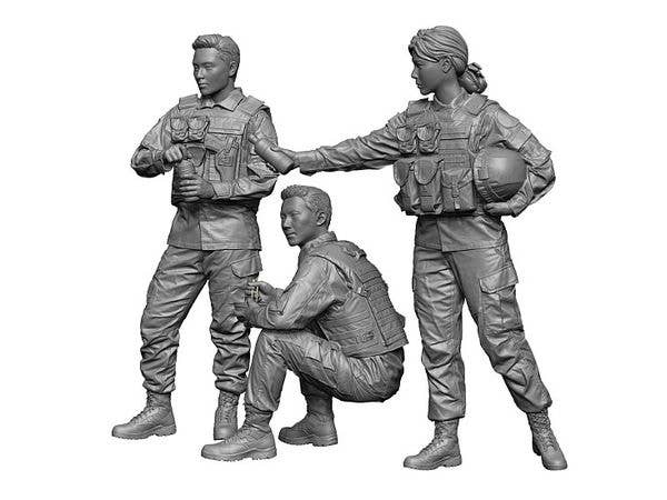 1/35 現用 韓国陸軍兵士 休息セット(3体入)