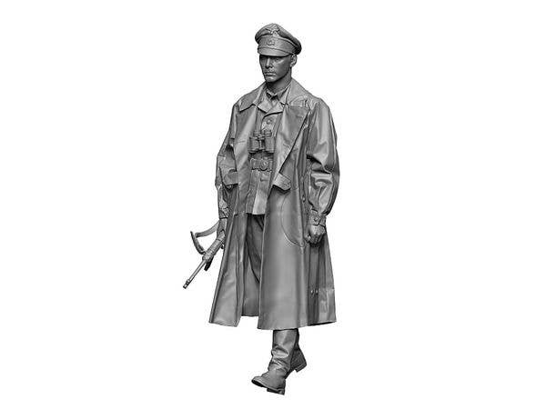 1/35 WWII ドイツ コートを着た武装親衛隊将校