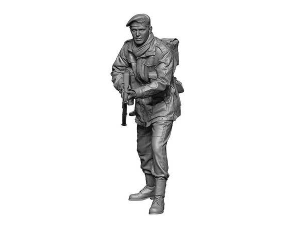 1/35 WWII イギリス トンプソン短機関銃を持つ空挺部隊兵士