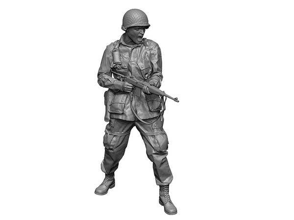 1/48 WWII アメリカ 空挺部隊員 射撃