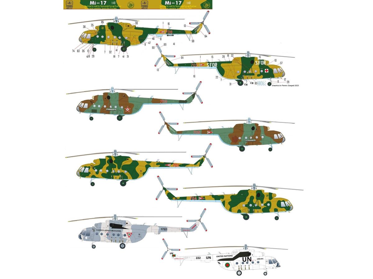 1/48 Mi-17 デカール