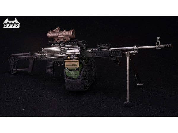 1/12 WM-05A 汎用機関銃セット メタルブラック アクションフィギュア用完成品オプションパーツ