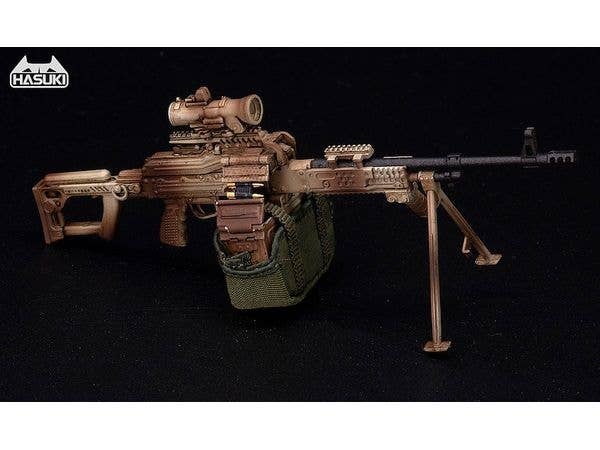 1/12 WM-05B 汎用機関銃セット デザートカモフラージュ アクションフィギュア用完成品オプションパーツ