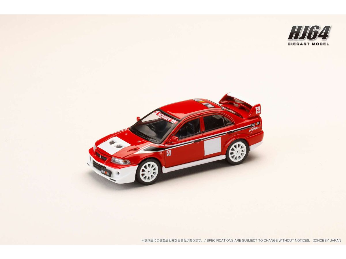 1/64 三菱 LANCER RS EVOLUTION 6 (CP9A)  2000 RALLIART ホワイト/レッド