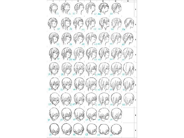 360度アングル 顔の描き分け 人気イラストレーターによる男女キャラクター別顔モデル集