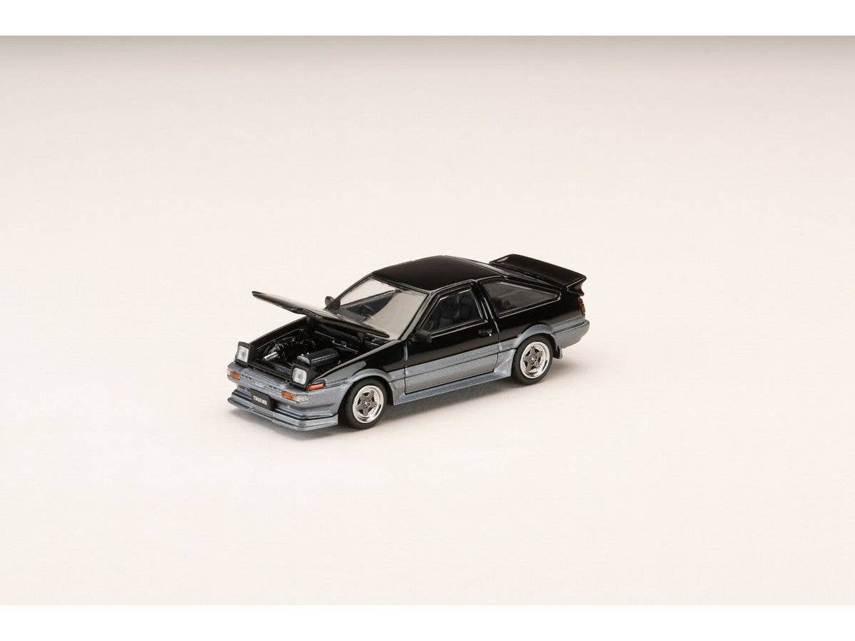 1/64 トヨタ スプリンター トレノ GT APEX (AE86) 後期型 JDM Style カーボンボンネット ブラック /グレー