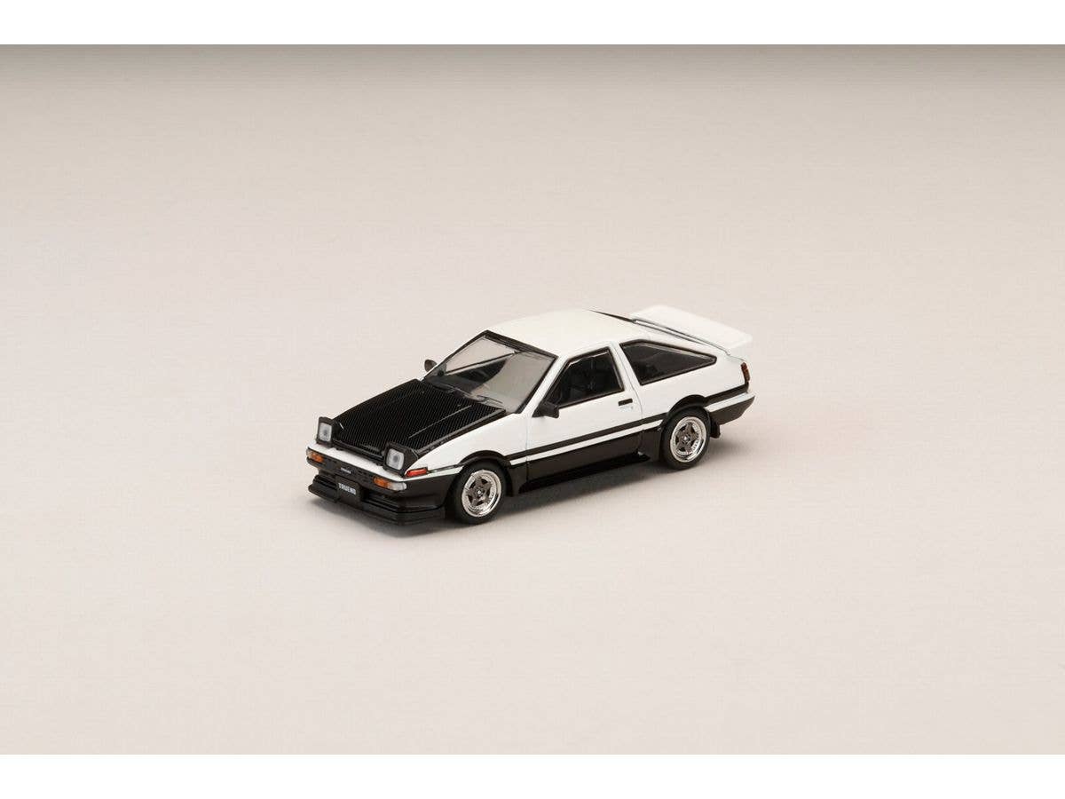 1/64 トヨタ スプリンター トレノ GT APEX (AE86) 後期型 JDM Style カーボンボンネット ホワイト/ブラック