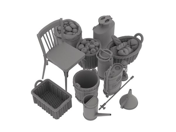 1/35 WWII ジオラマアクセサリー イタリア農家アクセサリーセット Vol.1