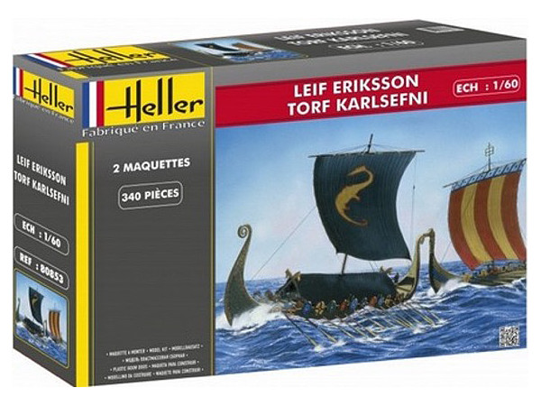 1/60 リーフ・エリックソン&トルフ・カルセフニ バイキング船 2キット入り