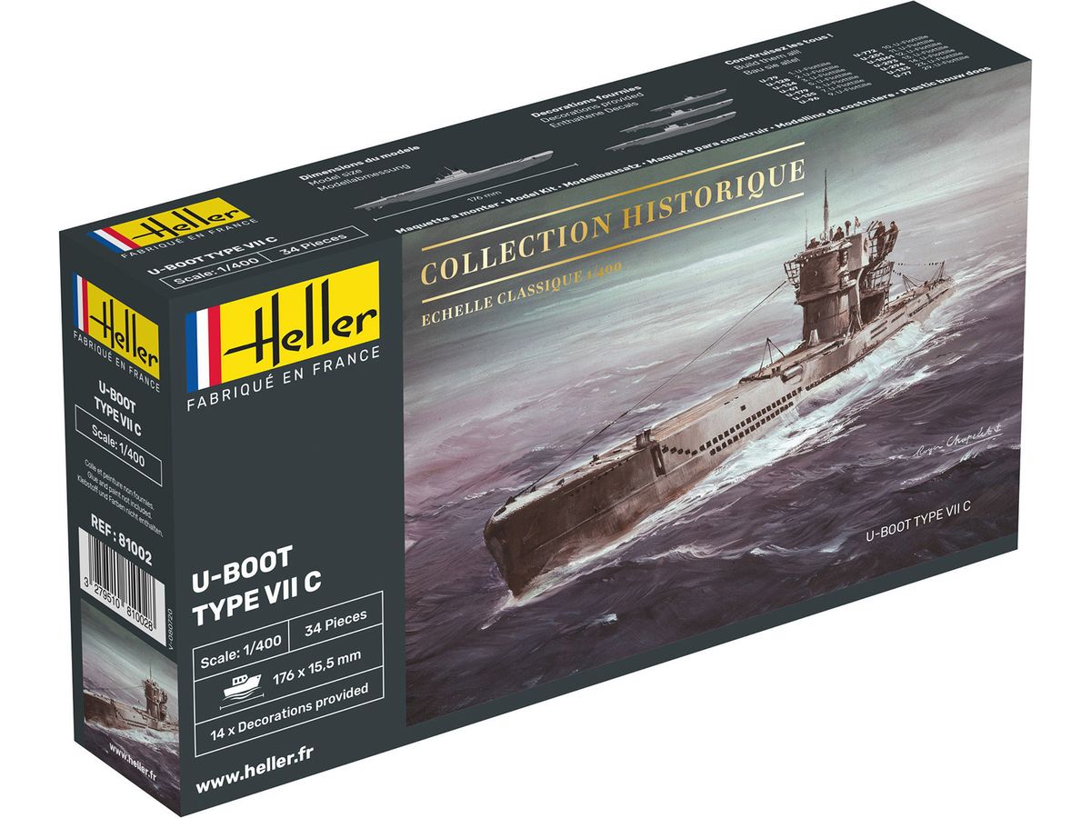 1/400 WW.II ドイツ軍 Uボート タイプ VII C
