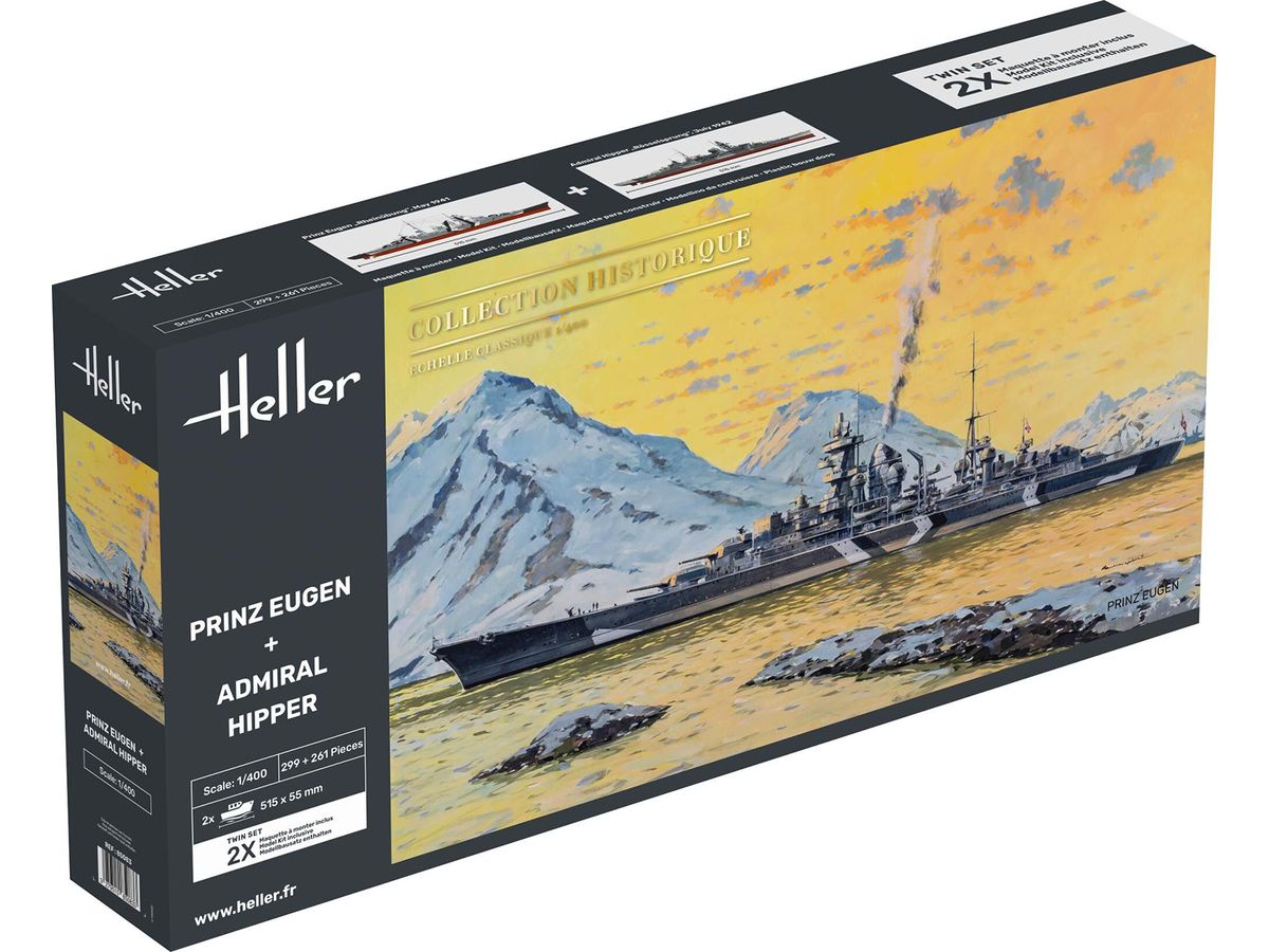 1/400 WW.II ドイツ軍 重巡洋艦 プリンツ・オイゲン & アドミラル・ヒッパー 2艦セット