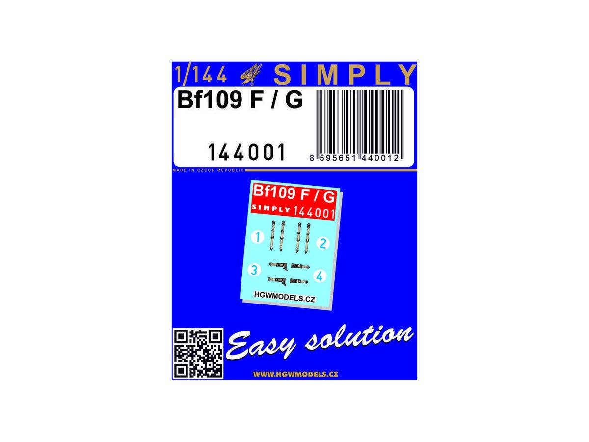 1/144 Bf109F/G シートベルト3Dデカール (2機分入)