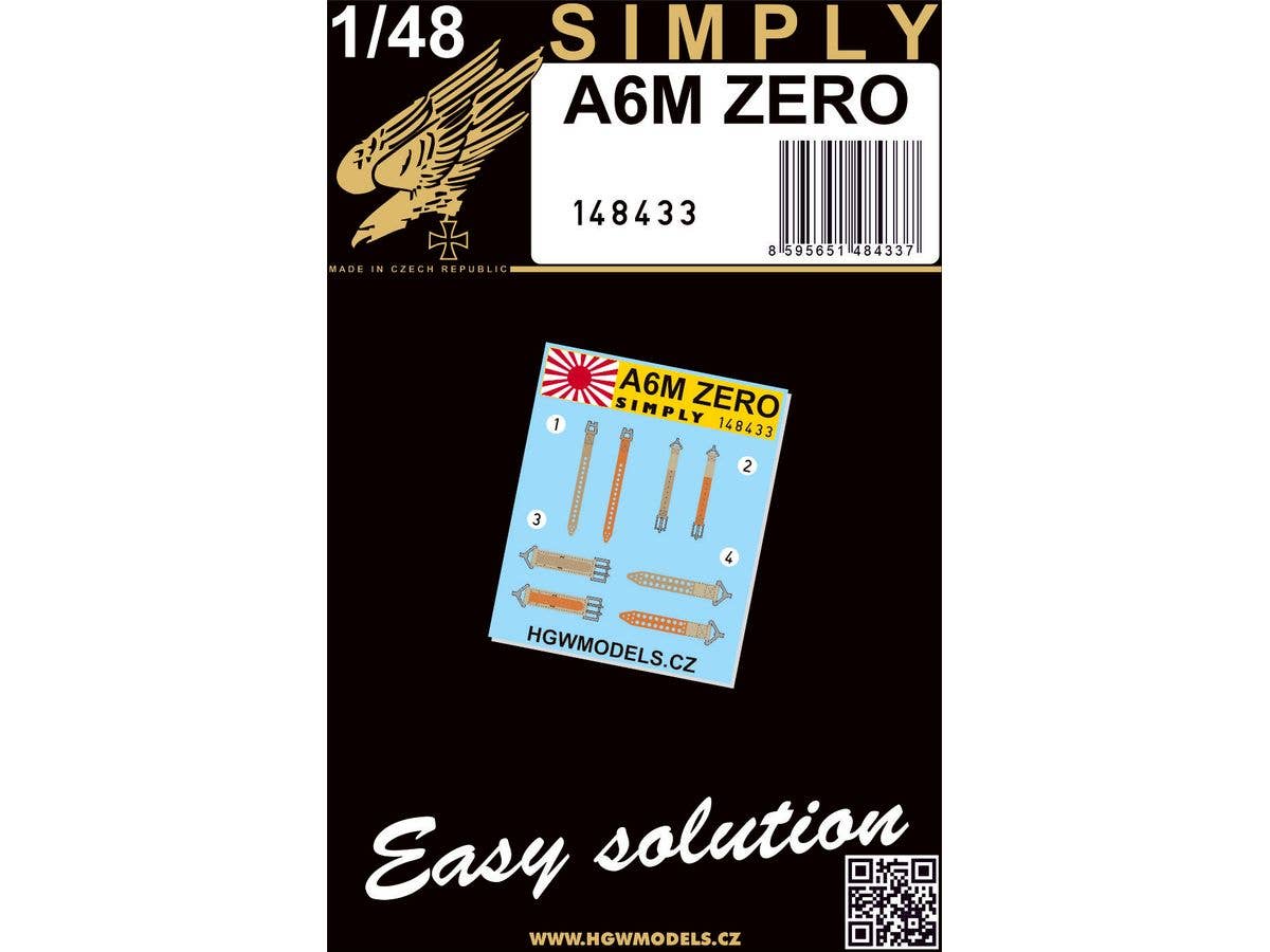 1/48 A6M 零戦 シートベルト3Dデカール (2機分入)