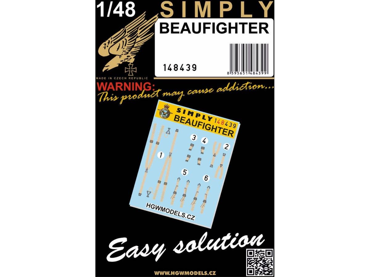 1/48 ブリストル ボーファイターシートベルト3Dデカール