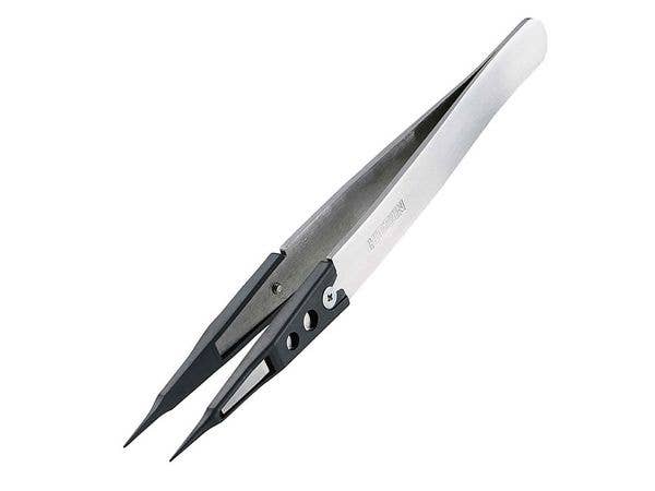 ESDチップピンセット 先細型 0.4mm