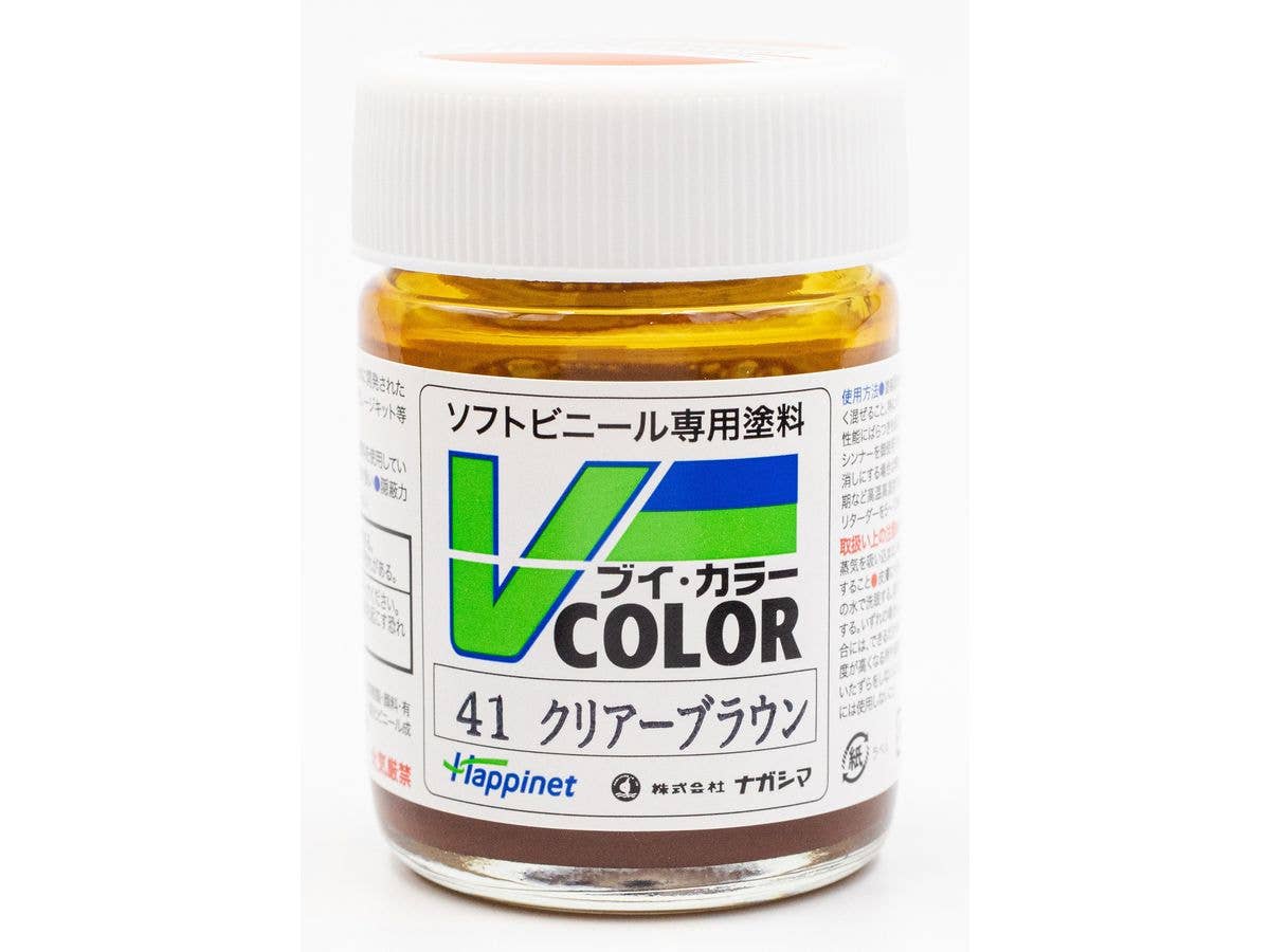 V カラー ビンタイプ クリアーブラウン