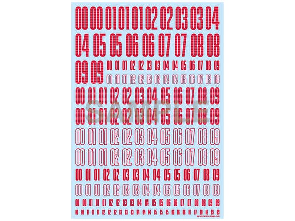 CNDデカール ナンバー レッド(1枚入)