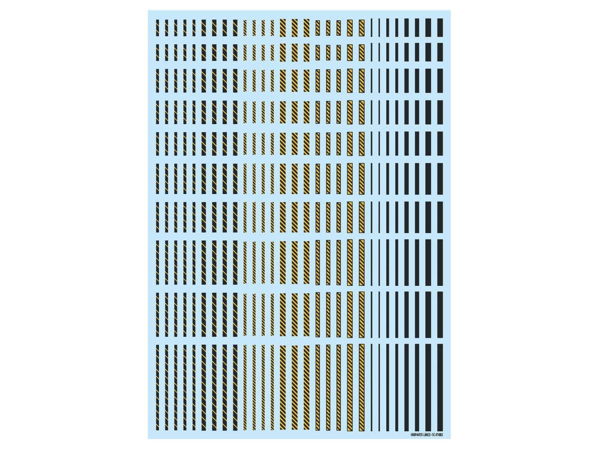 ラインデカール2 ダークグレー+イエロー(1枚入)