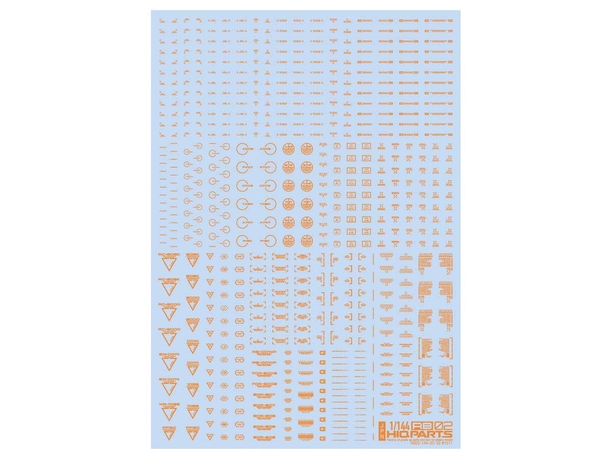 1/144 RB02 コーションデカール ワンカラーオレンジ (1枚入) [RB02-144OOR]