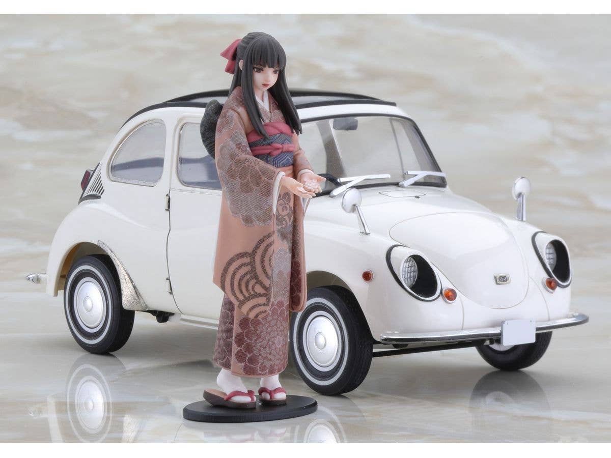 1/24 旧車GIRLS スバル 360 デラックス w/フィギュア