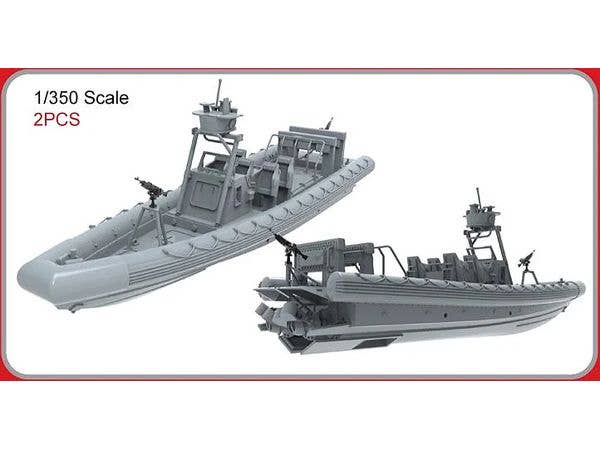 1/350 米海軍特殊戦 11m リジッドインフレータブルボート(RIB) フィギュア6体付