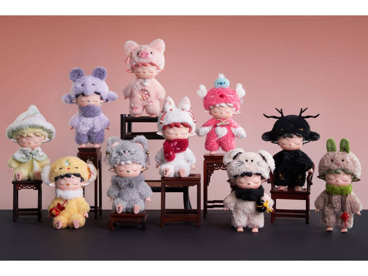 MIMI ミミ のんびりの妖怪ちゃん シリーズ ソフビぬいぐるみ ブラインドボックス 1Box 9pcs