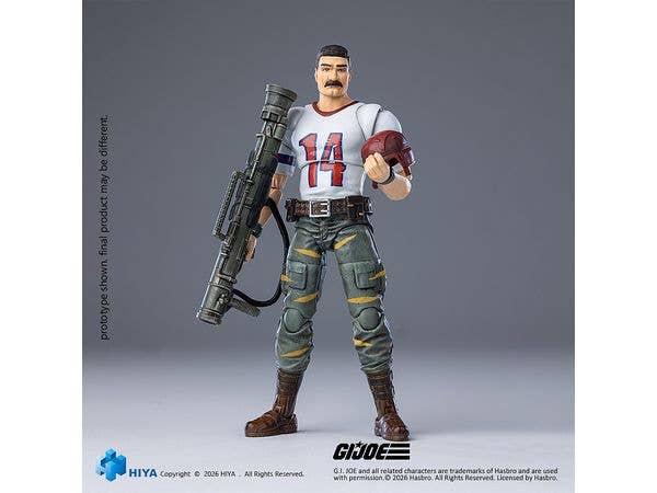 1/18 ハイヤーエクジビット・ミニシリーズ 4.3インチ G.I.ジョー バズーカ(タイガーフォース版) アクションフィギュア