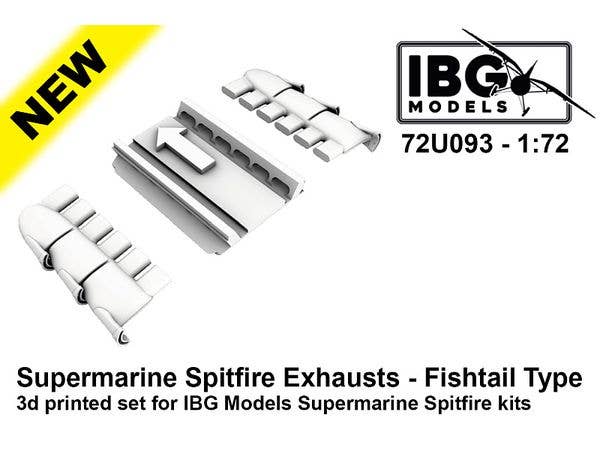 1/72 スピットファイアフィッシュテール排気管 (IBG用)