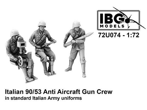 1/72 伊軍90/53対空砲砲兵3体・標準軍服(72U074)