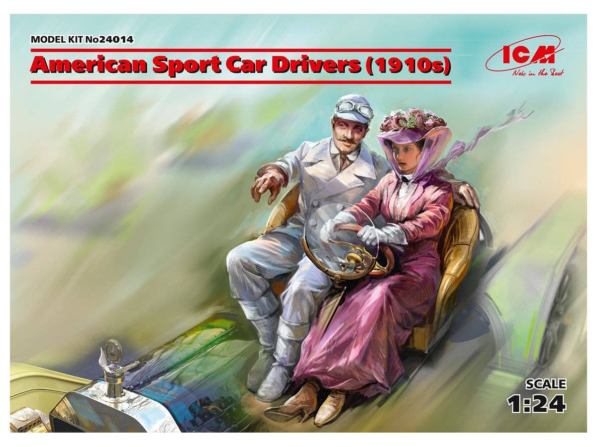 1/24 アメリカンスポーツカー 女性ドライバー&紳士(1910s)