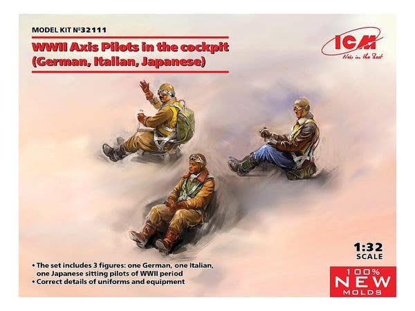 1/32 枢軸国着座パイロット (ドイツ、イタリア、日本)