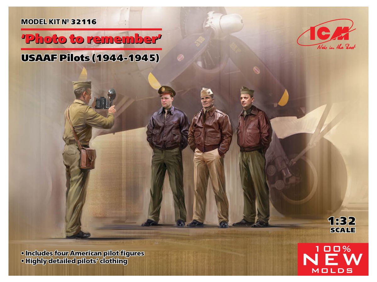 1/32 USAAF パイロット (1944-1945) 記念撮影